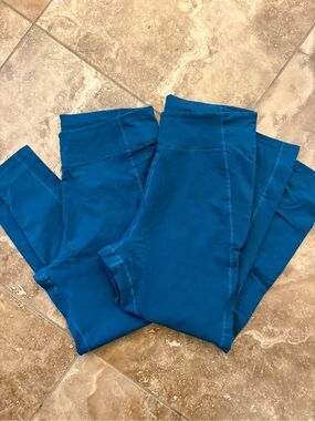 PACT teal blue organic cotton leggings (2 Pairs) size XL NWOT